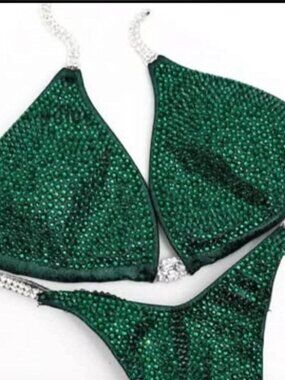 Angel Competition Bikinis Emerald Green Competition Suit – Medium – Never Worn